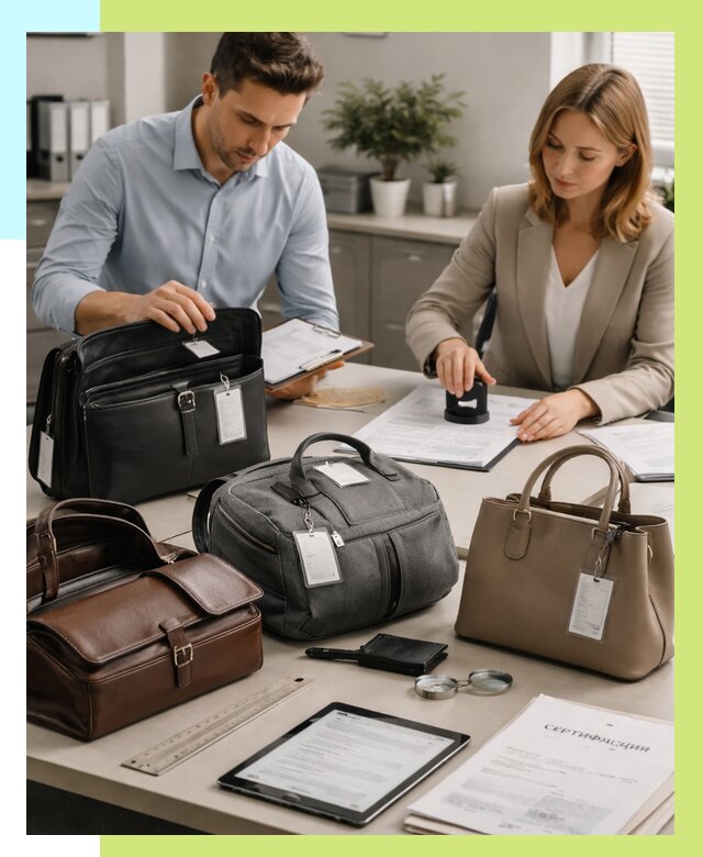 Сертификация сумок в Кольчугине от 7628 руб. | Алешин-Кль