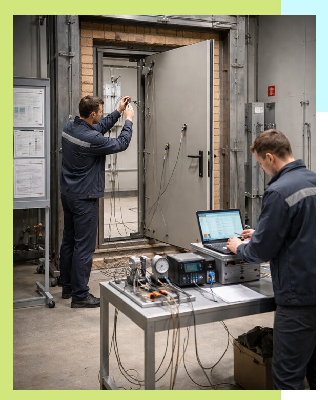 Сертификация противопожарных дверей в Кольчугине по ГОСТ и ТР