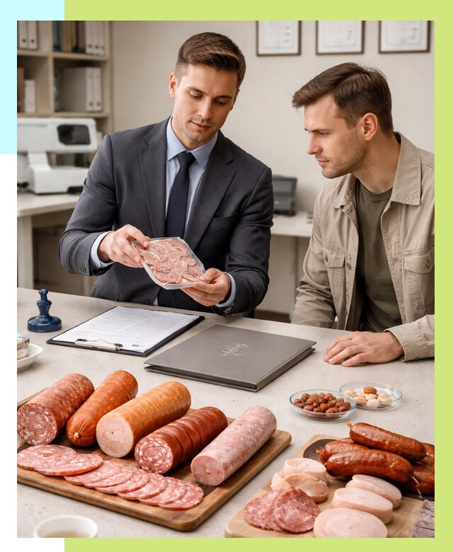 Сертификация колбасных изделий в Кольчугине от 7628 р. | Алешин-Кль