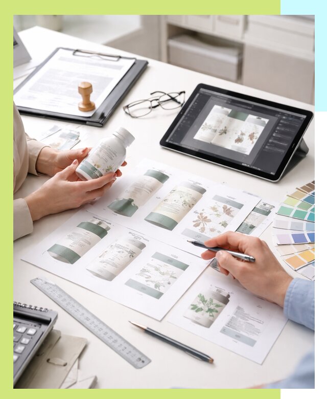 Профессиональная разработка дизайна и текста этикетки продукции в Кольчугине