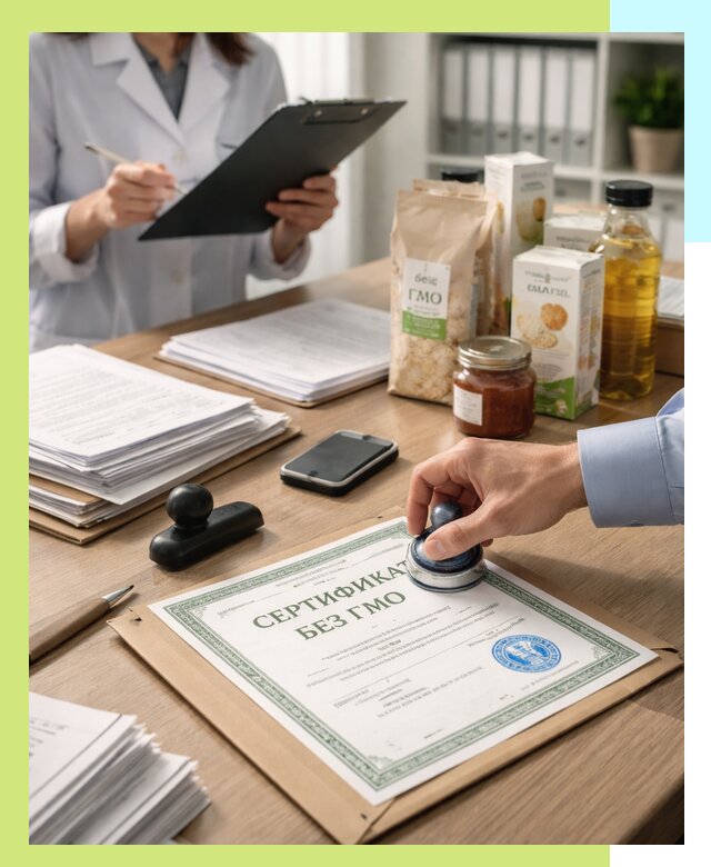 Получение сертификата Без ГМО для продукции в Кольчугине